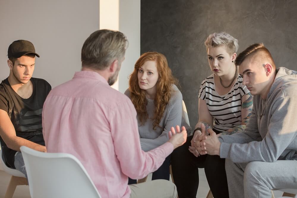 Rebellious teenagers under counseling sessions.